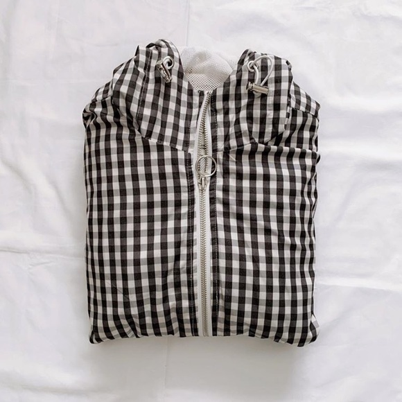 Forever 21 Tops - Gingham Windbreaker Style Zip Up Jacket